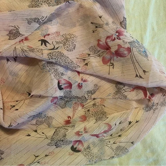 Y2K Forever 21 Floral Halter Tie Pink Top Women’s Medium - Picture 7 of 9